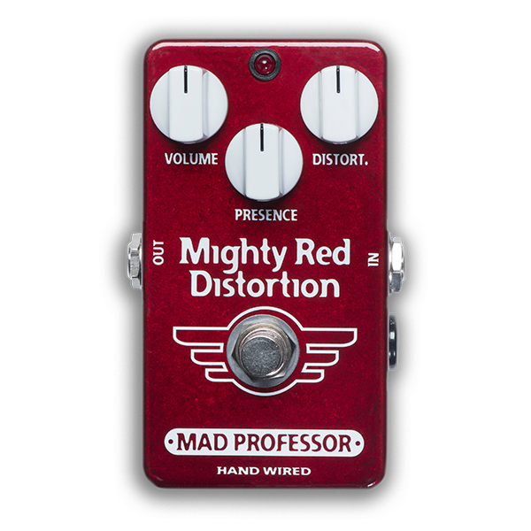 Mad Professor Mighty Red Distortion Hand Wired Guitar Effects Pedal. Made in Finland